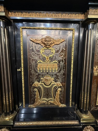 Mobilier Buffet - Important meuble d'appui en marqueterie Boulle, XIXe siècle