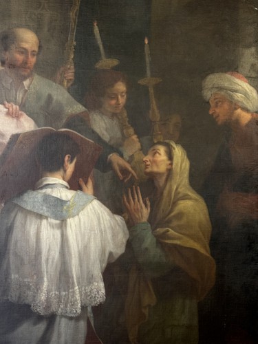 Saint Augustin baptisé par saint Ambroise, École française de la seconde moitié du XVIIIe siècle - Blue Antique - Enzo Gironi 