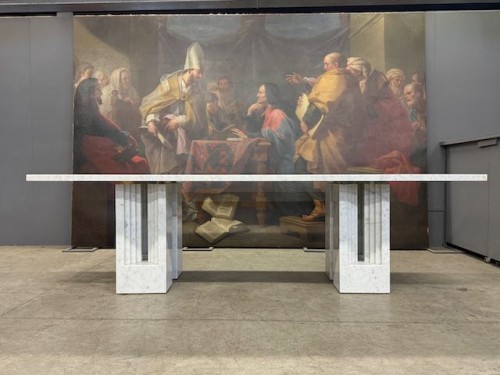 Furniture  - DELFI 260 marble table by Carlo Scarpa &amp; Marcel Breuer