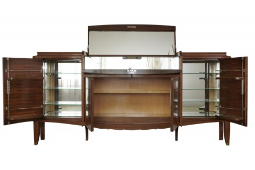 LELEU Jules (1883–1961) – Important walnut and mother-of-pearl bar cabinet - Furniture Style 