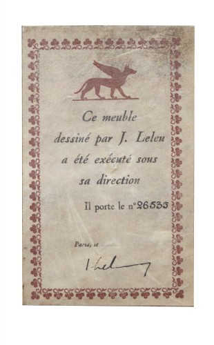 LELEU Jules (1883-1961) - Importante commode en noyer et nacre - 