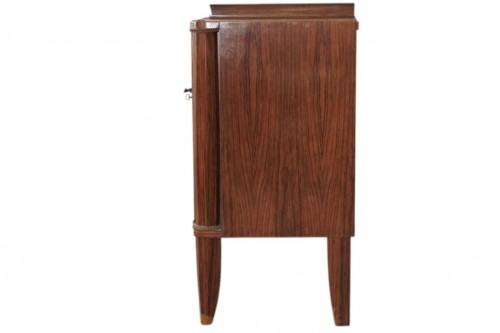 Antiquités - LELEU Jules (1883-1961) - Importante commode en noyer et nacre