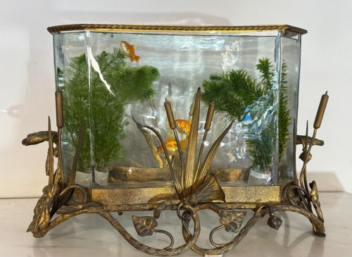 Decorative Objects  - Crystal and gilt bronze aquarium, Napoleon III period