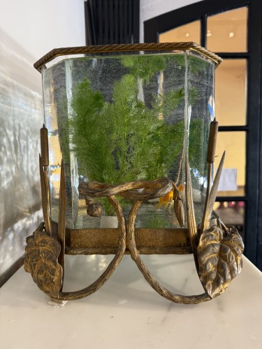 Crystal and gilt bronze aquarium, Napoleon III period - Napoléon III