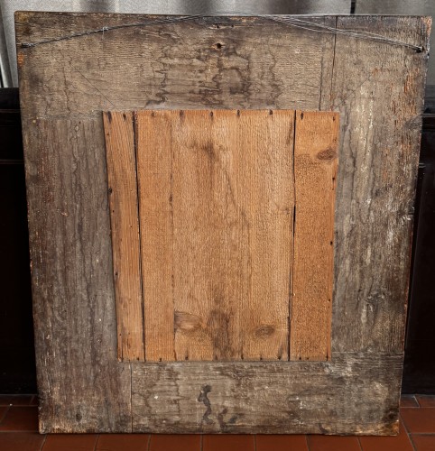 Antiquités - Thomas HACHE (1664-1747) - Miroir marqueté d'époque Louis XIV