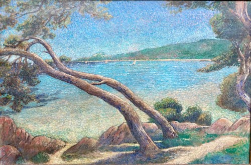 FOCARDI Piero (1889 - 1945) - Le Lavandou - Tableaux et dessins Style 