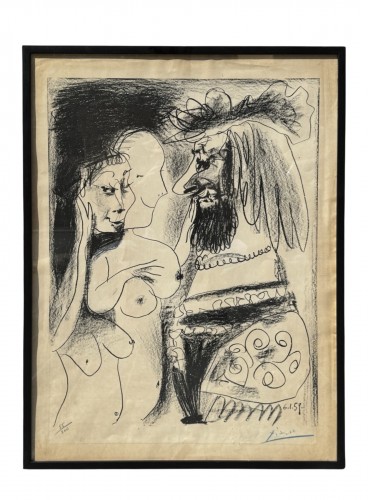 Pablo Picasso (1881-1973) - Le vieux roi, lithographie 1959