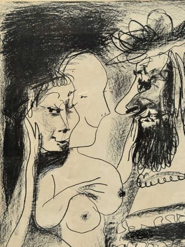 Gravures et livres anciens  - Pablo Picasso (1881-1973) - Le vieux roi, lithographie 1959
