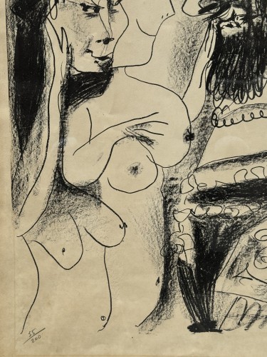 XXe siècle - Pablo Picasso (1881-1973) - Le vieux roi, lithographie 1959