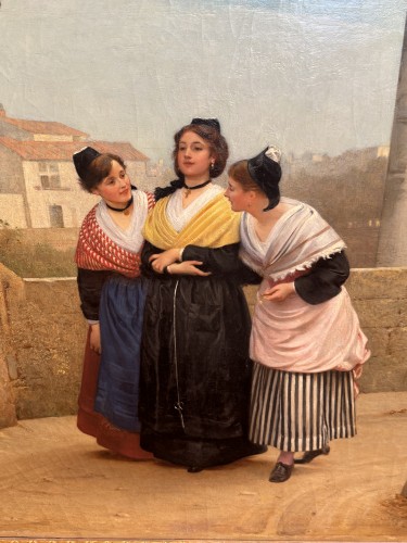 Philip Hermogenes Calderon (1833 - 1898) - Les coquettes, Arles. 1875  - Tableaux et dessins Style 