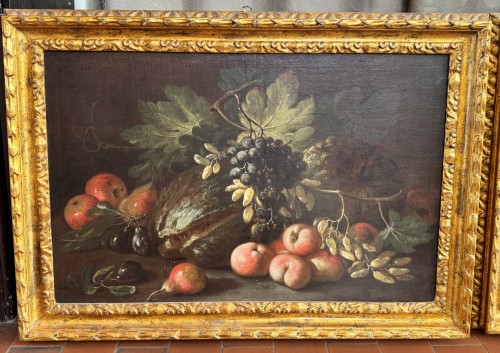 Tommaso Realfonso Masillo (1677-1743) - Paire de natures mortes - Tableaux et dessins Style 