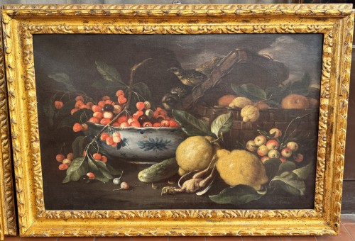 Tableaux et dessins Tableaux XVIIIe siècle - Tommaso Realfonso Masillo (1677-1743) - Paire de natures mortes