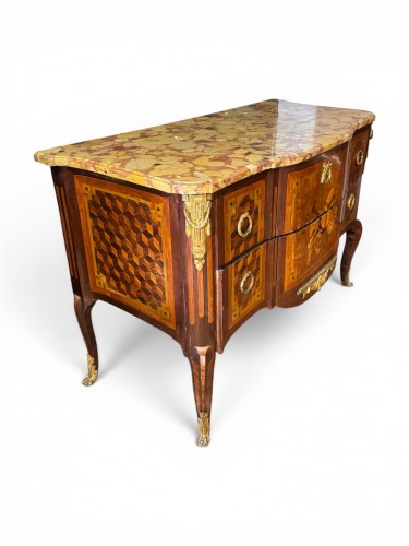 Mobilier Commode - Commode d'époque Transition estampillée FROMAGEAU - époque XVIII° siècle