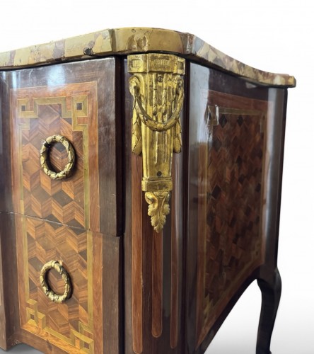 Antiquités - Commode d'époque Transition estampillée FROMAGEAU - époque XVIII° siècle