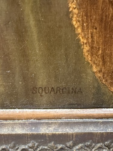 Tableaux et dessins Tableaux XIXe siècle - SQUARCINA Giovanni (1825 -1891) Nu allongé