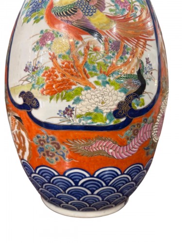  - Paire de grands vases en porcelaine Imari, Japon fin XIXe siècle
