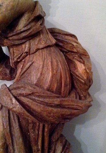 Antiquités - Statue en bois sculpté XVIIIe