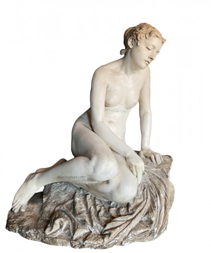 Grande sculpture néoclassique en plâtre, Circa 1820