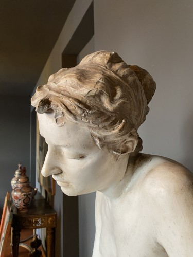 Antiquités - Grande sculpture néoclassique en plâtre, Circa 1820