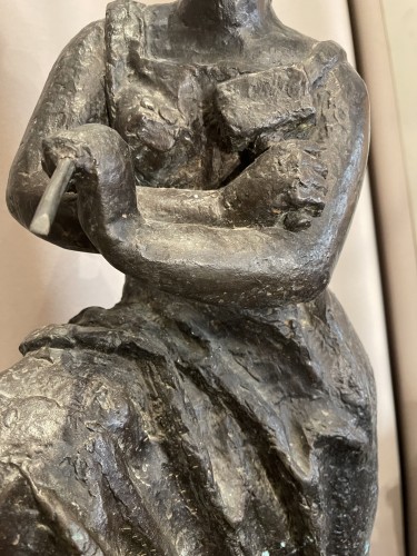 Sculpture Sculpture en Bronze - Alfred Auguste Janniot ( 1889-1969 ) - Allégorie de la sculpture