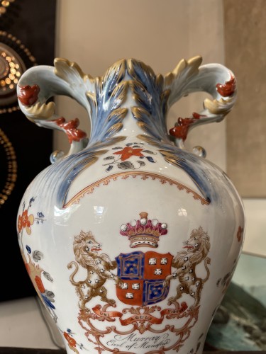 Céramiques, Porcelaines  - Paire de vases en porcelaine, Angleterre fin XIXe siècle