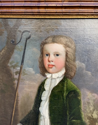 Portraits de jeunes garçons - École anglaise du XVIIIe siècle - Blue Antique - Enzo Gironi 