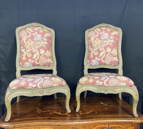 Paire de chaises chauffeuses, Italie XVIIIe siècle - Sièges Style 