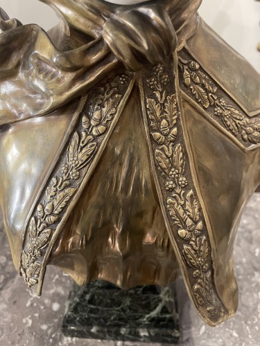 Affortunato Gory - Jeune beauté en marbre de carrare et bronze doré - 