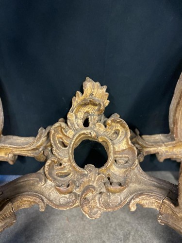 Antiquités - Petite console Louis XV en bois doré