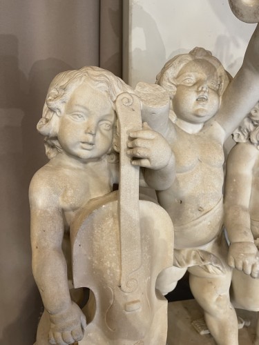 Antiquités - Group of Putti musicians - early 20th century