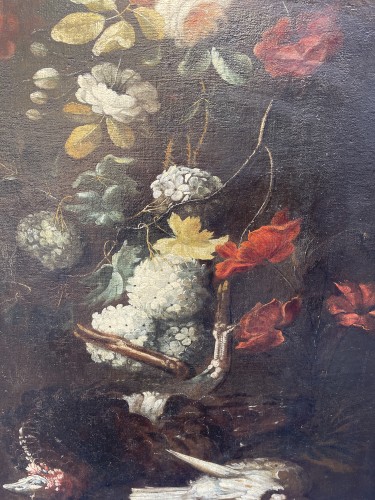 Antiquités - Paire de Natures Mortes début XVIIIe - Attribuées à Casissa Nicola (1680-1731) 