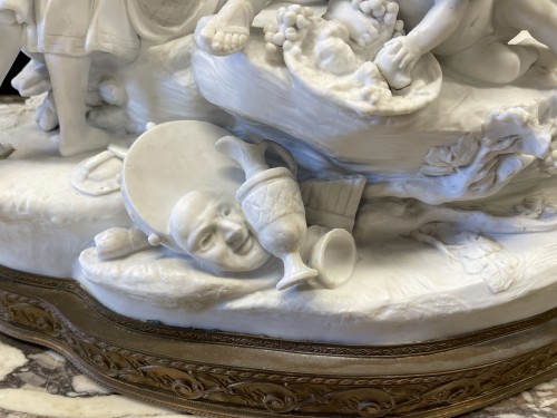 Groupe en biscuit de porcelaine dure de Sèvres fin XIXe siècle - Céramiques, Porcelaines Style 