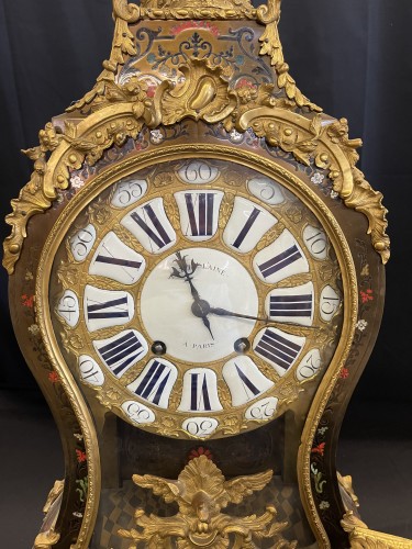 Cartel et sa console d'époque Louis XV, signé Bailly l'Ainé à Paris - Horlogerie Style Louis XV