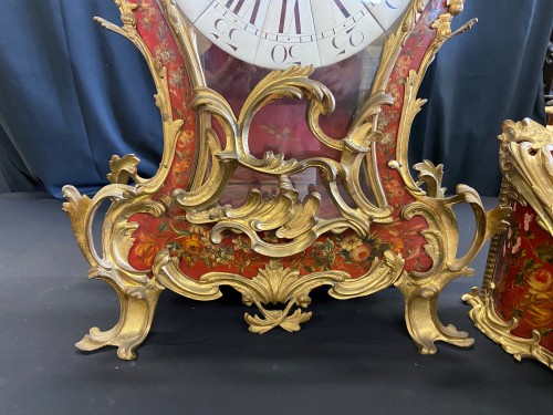 Grand cartel et sa console d'époque Louis XV, signé " Vallette à Paris " - Blue Antique - Enzo Gironi 