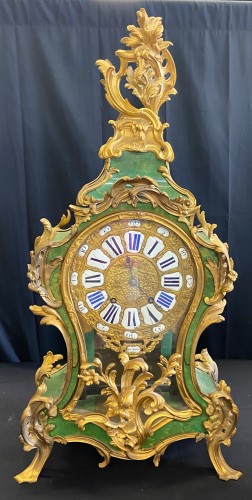 Horlogerie Cartel - Cartel et sa console d'époque Louis XV, signé " Bon à Paris "