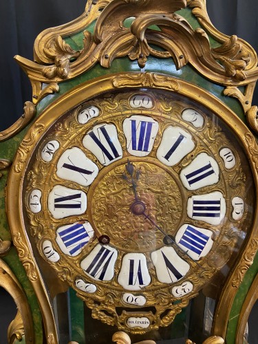 Cartel et sa console d'époque Louis XV, signé " Bon à Paris " - Blue Antique - Enzo Gironi 