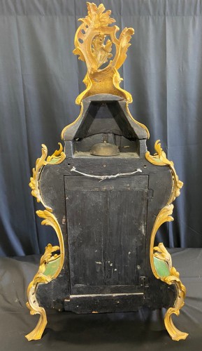 Antiquités - Cartel et sa console d'époque Louis XV, signé " Bon à Paris "