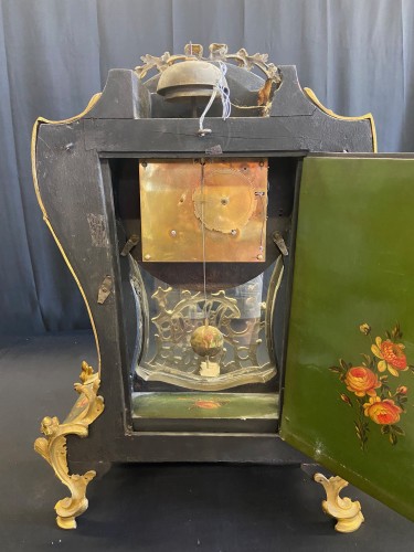 Horlogerie Cartel - Cartel et sa console d'époque Louis XV, signé " Mayer à Chalon sur Saône "