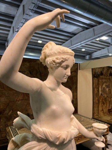 Sculpture Sculpture en Marbre - Hébé ou Ebe, marbre blanc d'après Antonio Canova