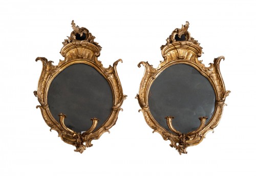 Paires de miroirs napolitains du 18e siècle