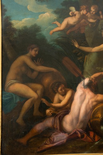 Apollon et Daphné, école Italienne du 17e siècle - Tableaux et dessins Style 