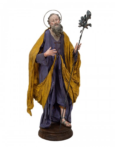 Santon Napolitain représentant Saint Joseph, Italie 19e siècle