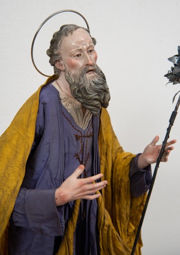 Santon Napolitain représentant Saint Joseph, Italie 19e siècle - Art sacré, objets religieux Style 