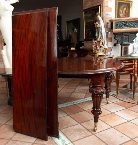 English table in solid mahogany, Victorian period - Furniture Style 