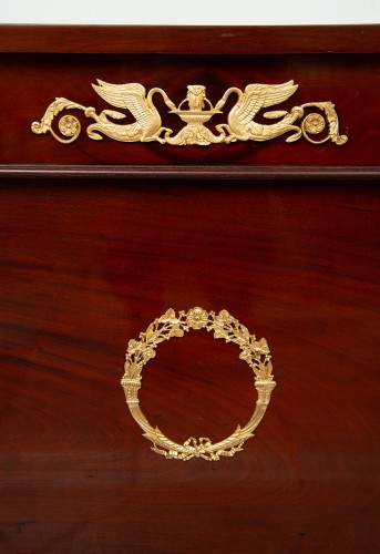 Bureau en acajou et bronze doré, France fin 19e siècle - Mobilier Style Napoléon III