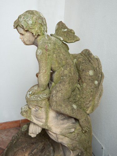 Fontaine en pierre de Vicence, Italie fin XIXe siècle - Borrelli Antichita