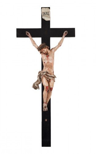 Christ napolitain du 18e siècle en bois polychromé