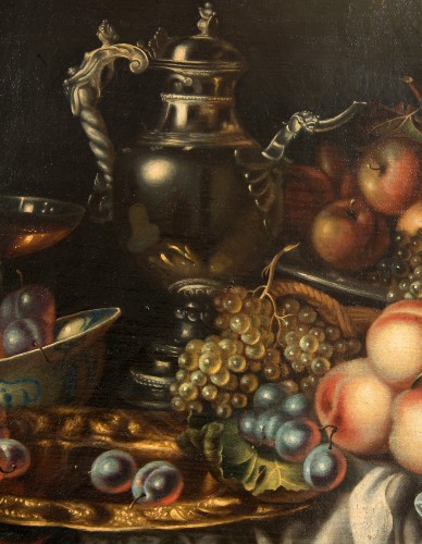 Nature Morte aux fruits, Hollande 18e siècle - Tableaux et dessins Style 