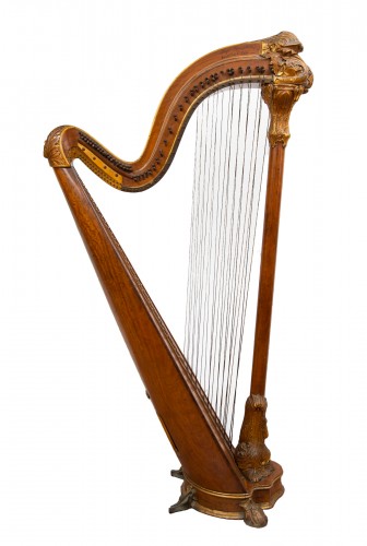Harp late 19th century signed "Gustave Lyon"
