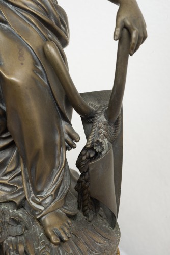 XIXe siècle - Pendule en bronze Napoléon III par Bordon à Montpellier
